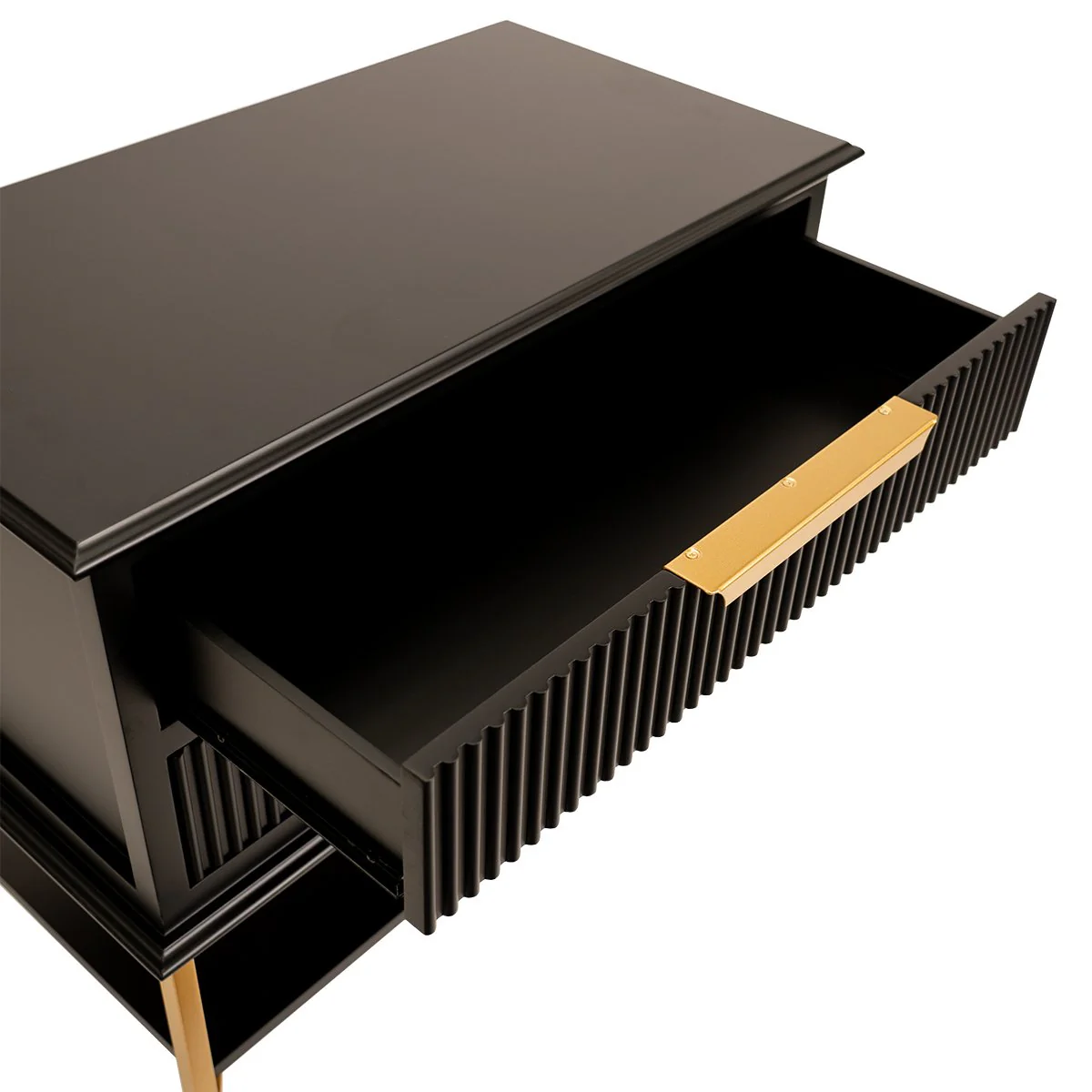 Aimee Bedside Table - Large Black - Image 4