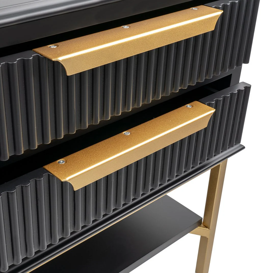 Aimee Bedside Table - Small Black - Image 4