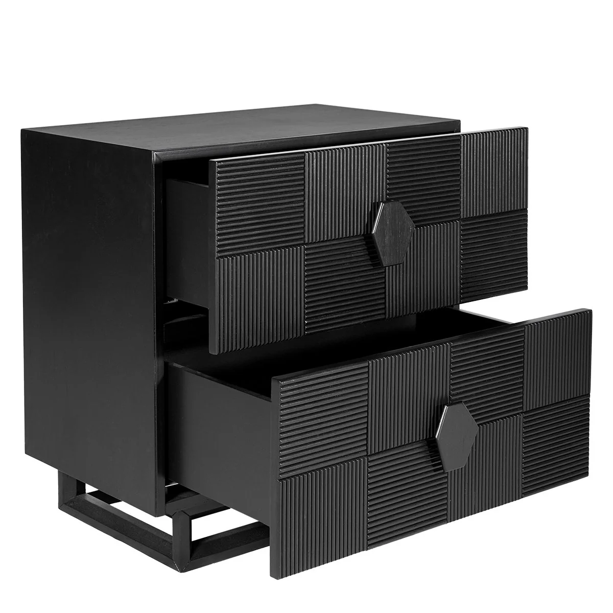 Alton Bedside Table - Large Black - Image 4