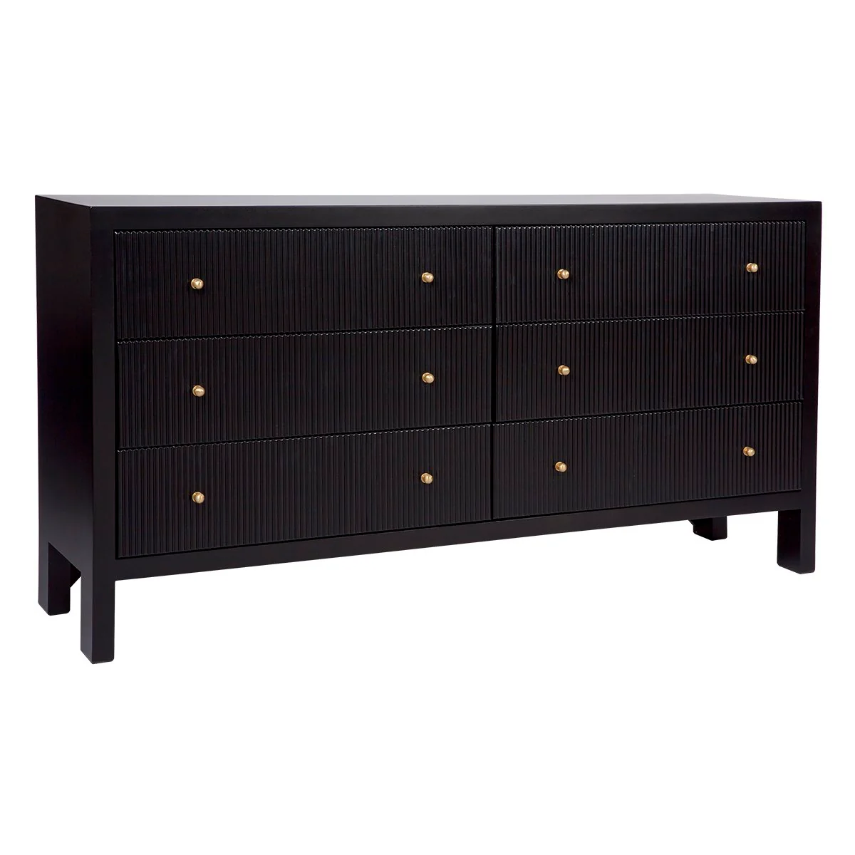 Ariana 6 Drawer Chest - Black - Image 4