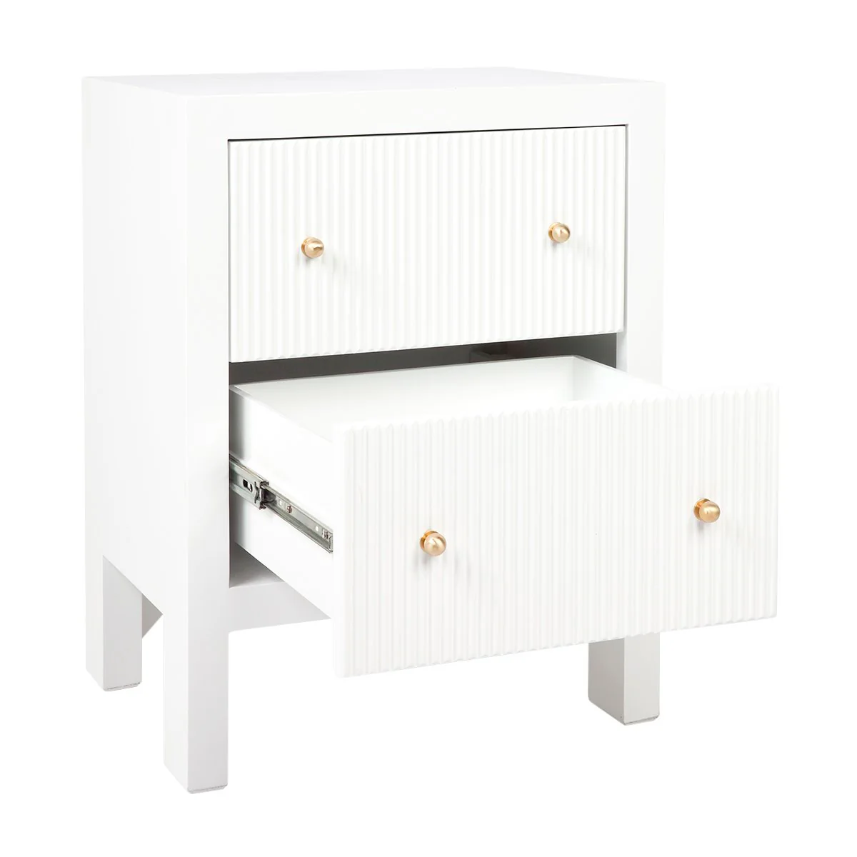 Ariana Bedside Table - Small White - Image 4