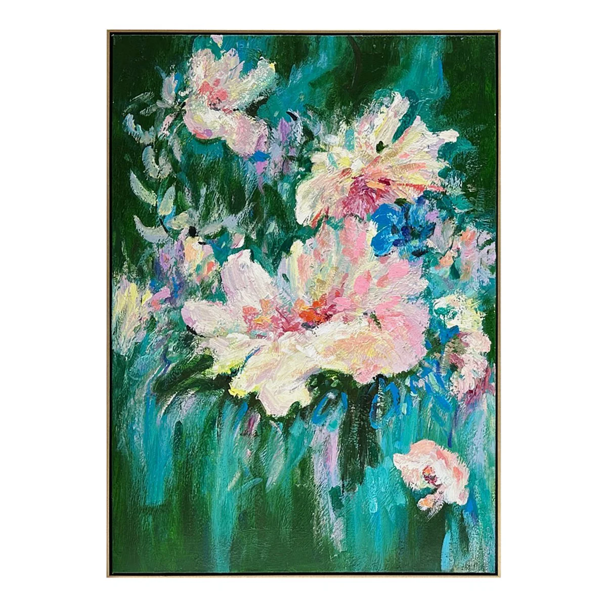 Blooming Set of Two Oil On Canvas Painting - Image 3