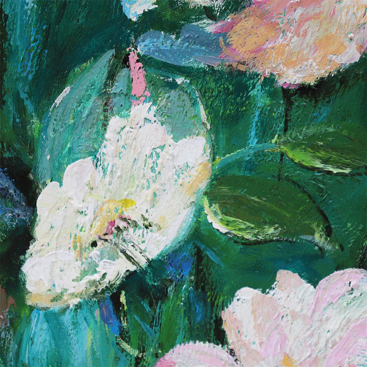 Blooming Set of Two Oil On Canvas Painting - Image 8