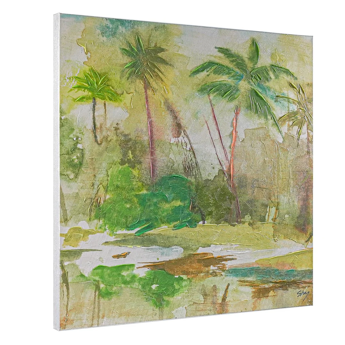 Calm Oasis Series I Enhanced Canvas Print - Image 3