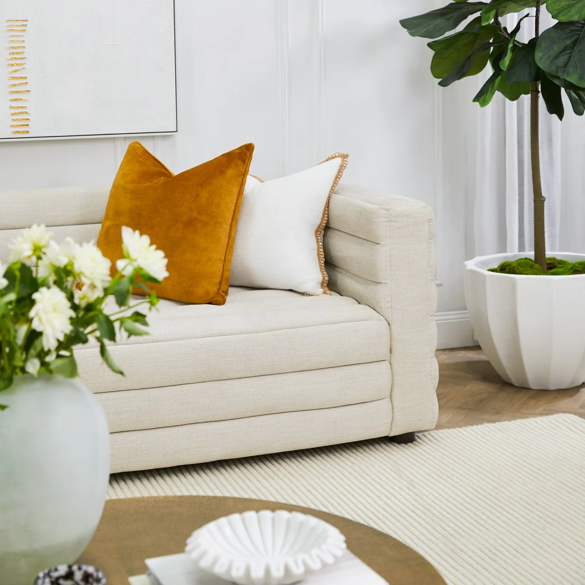 Colorado 3 Seater Sofa - White Boucle - Image 4