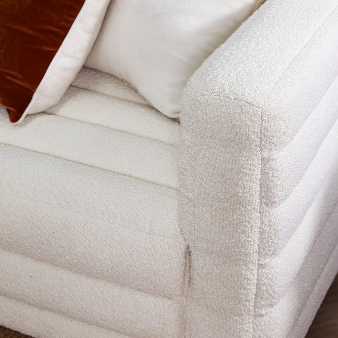 Colorado 3 Seater Sofa - White Boucle - Image 5