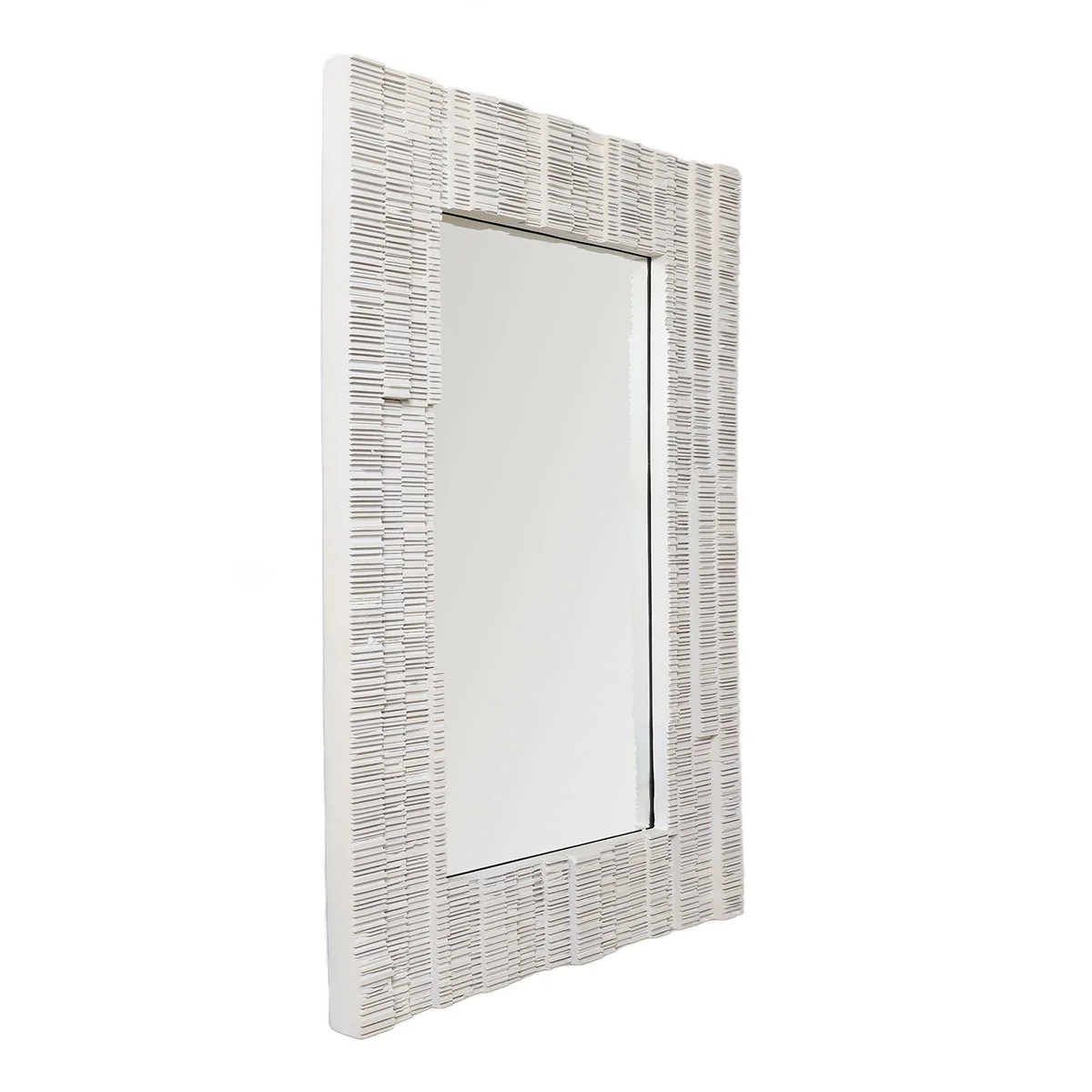Dunbar Wall Mirror - Rectangle White - Image 3