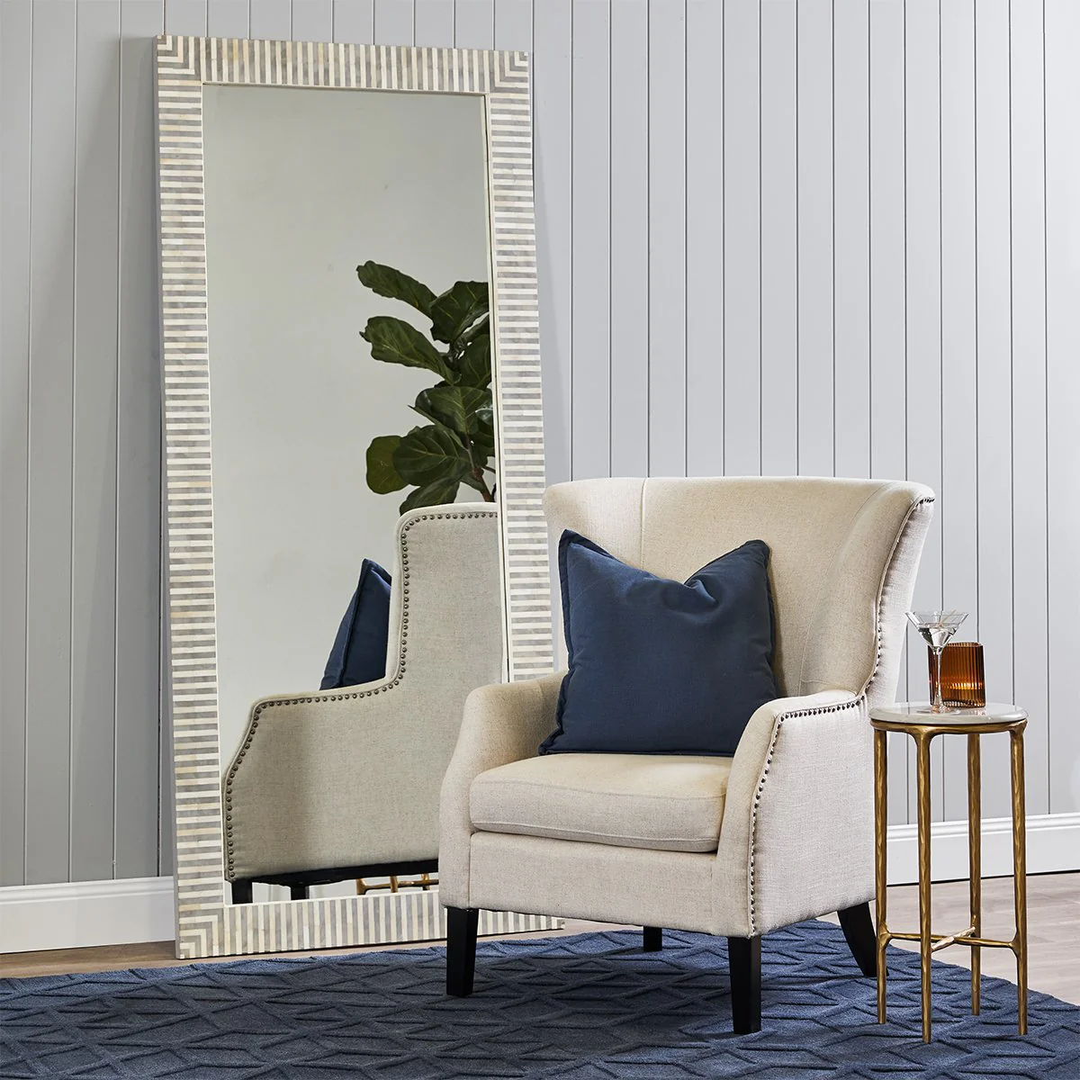 Heston Marble Petite Side Table - Brass - Image 3