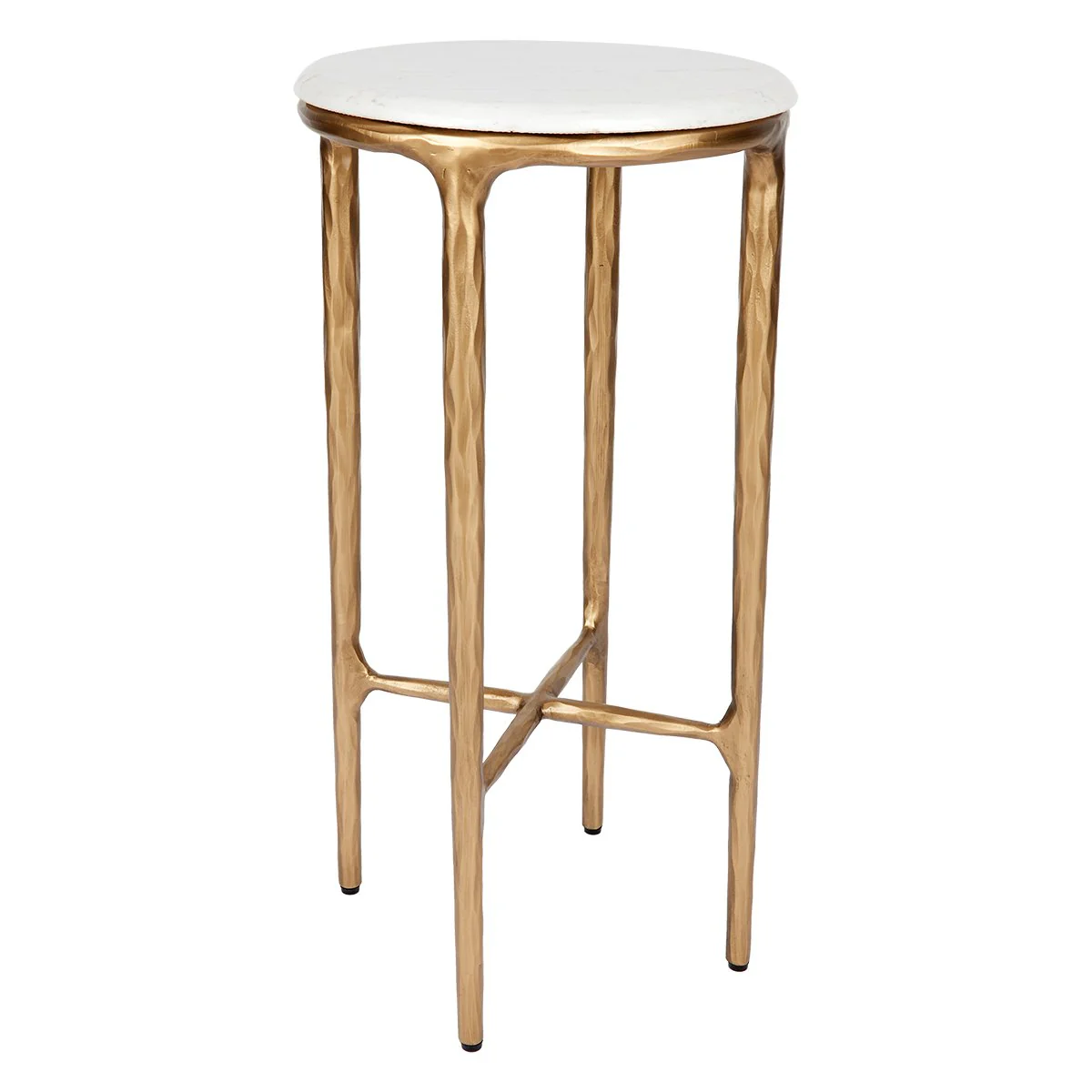 Heston Marble Petite Side Table - Brass - Image 6