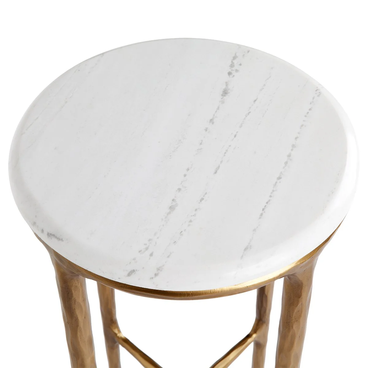 Heston Marble Petite Side Table - Brass - Image 8