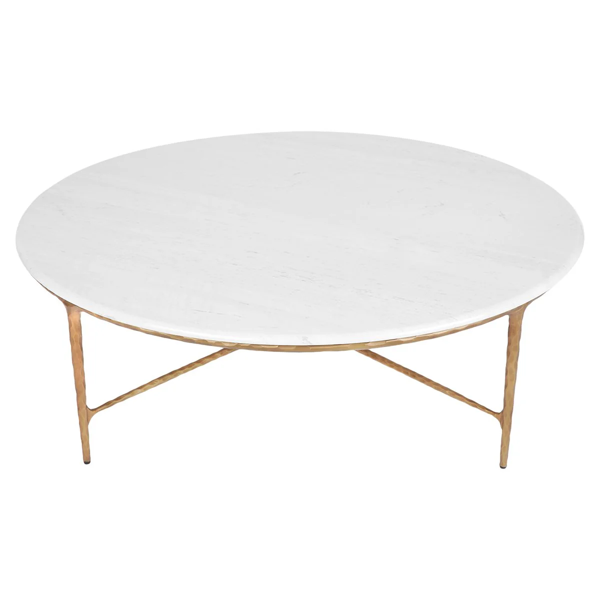 Heston Marble Round Coffee Table - Brass - Image 5