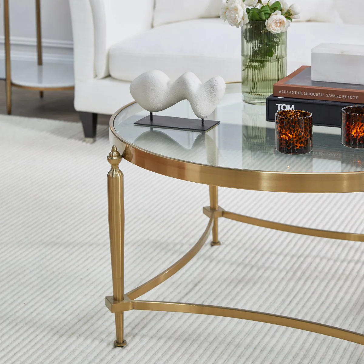 Jak Glass Coffee Table - Gold - Image 5
