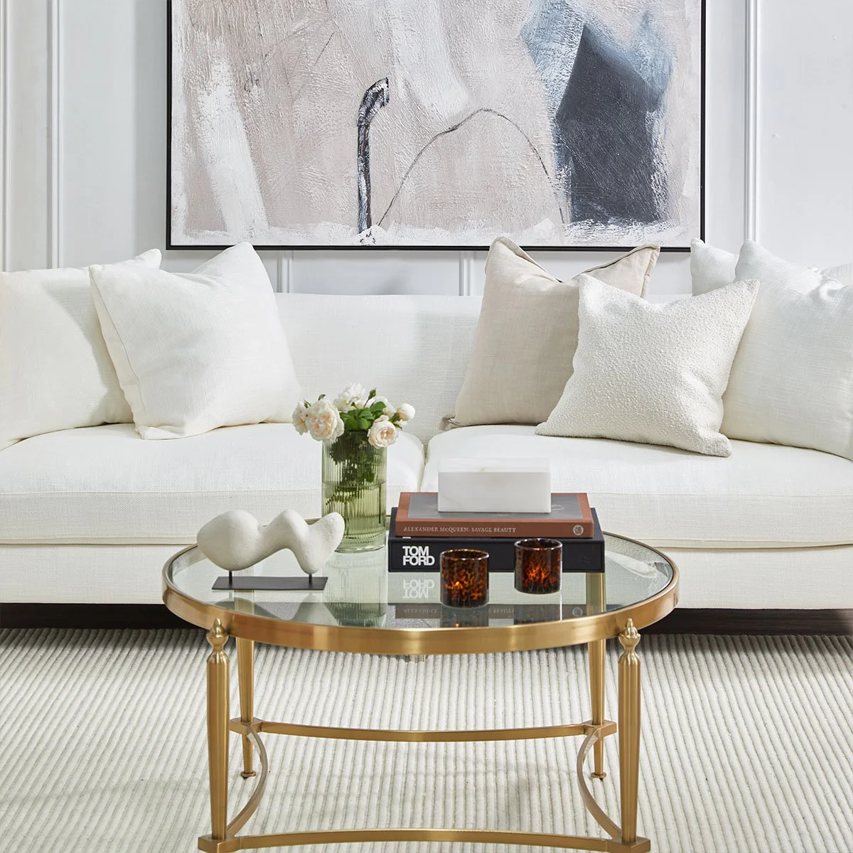 Jak Glass Coffee Table - Gold - Image 6