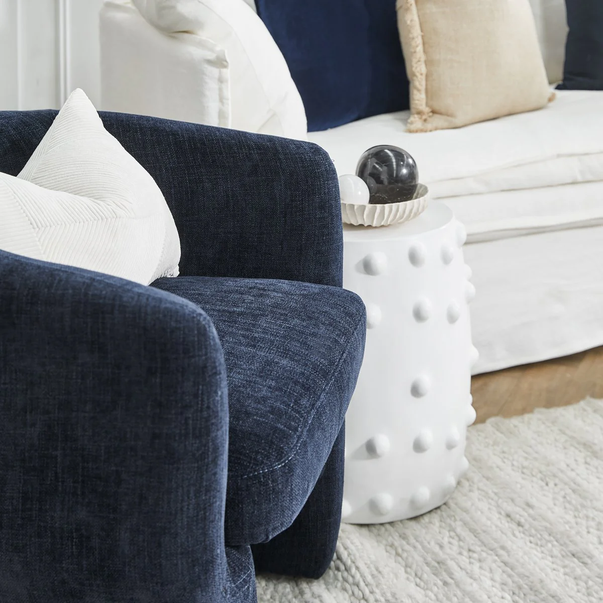 Otto Concrete Stool - White - Image 3