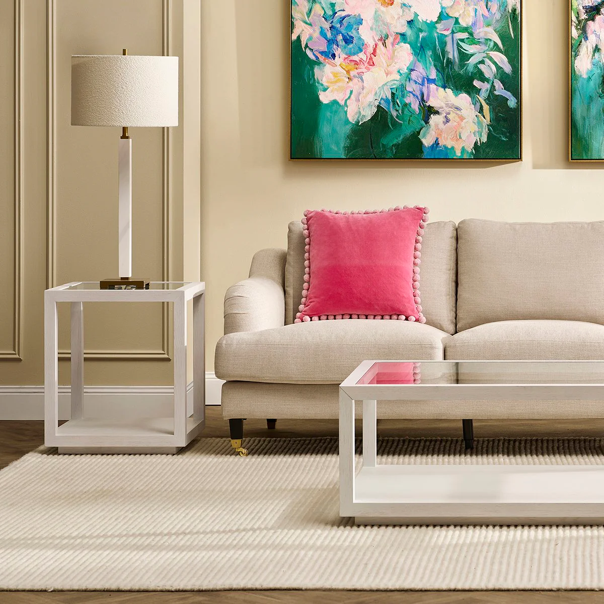 Sadie Oak Square Side Table - Large White - Image 8