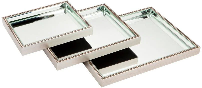 Zeta Mirror Tray - Medium Antique Silver - Image 3